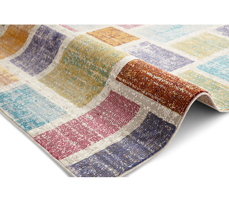 Brayden Studio Filler Pink/Blue/Brown Rug Wayfair.co.uk